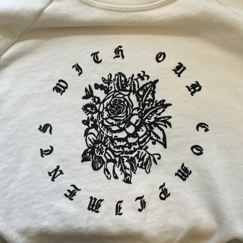 NSF Ivory Graphic Print Rose "With Our Complements" Cotton Jersey Sweatshirt XS - Bild 2 von 6