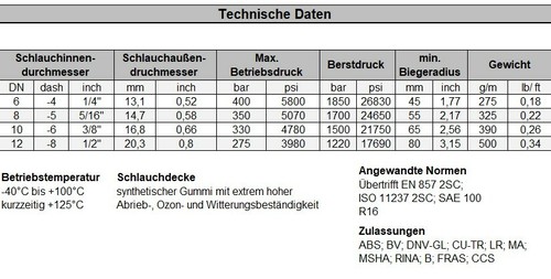 Hydraulikschlauch 8L 10L NW6 NW8 2SC DKOL / DKOL90 IG SW 17,19 - Länge wählbar - Bild 6 von 8