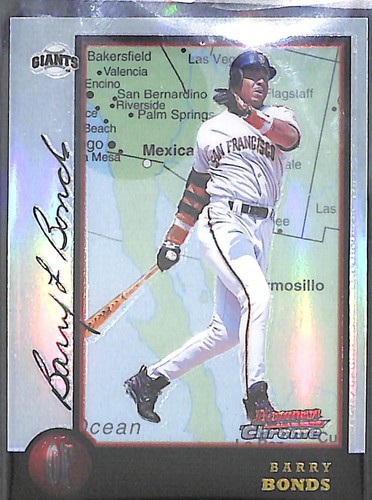 Barry Bonds [Refractor] #225 1998 Bowman Chrome International card