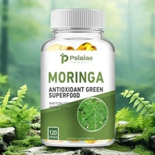 Moringa Capsules - 120 Capsules - Pure Natural Superfood for Energy and H