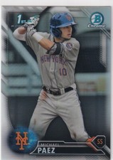 2016 BOWMAN CHROME REFRACTORS 1ST RC MICHAEL PAEZ NEW YORK METS FIRST Z121