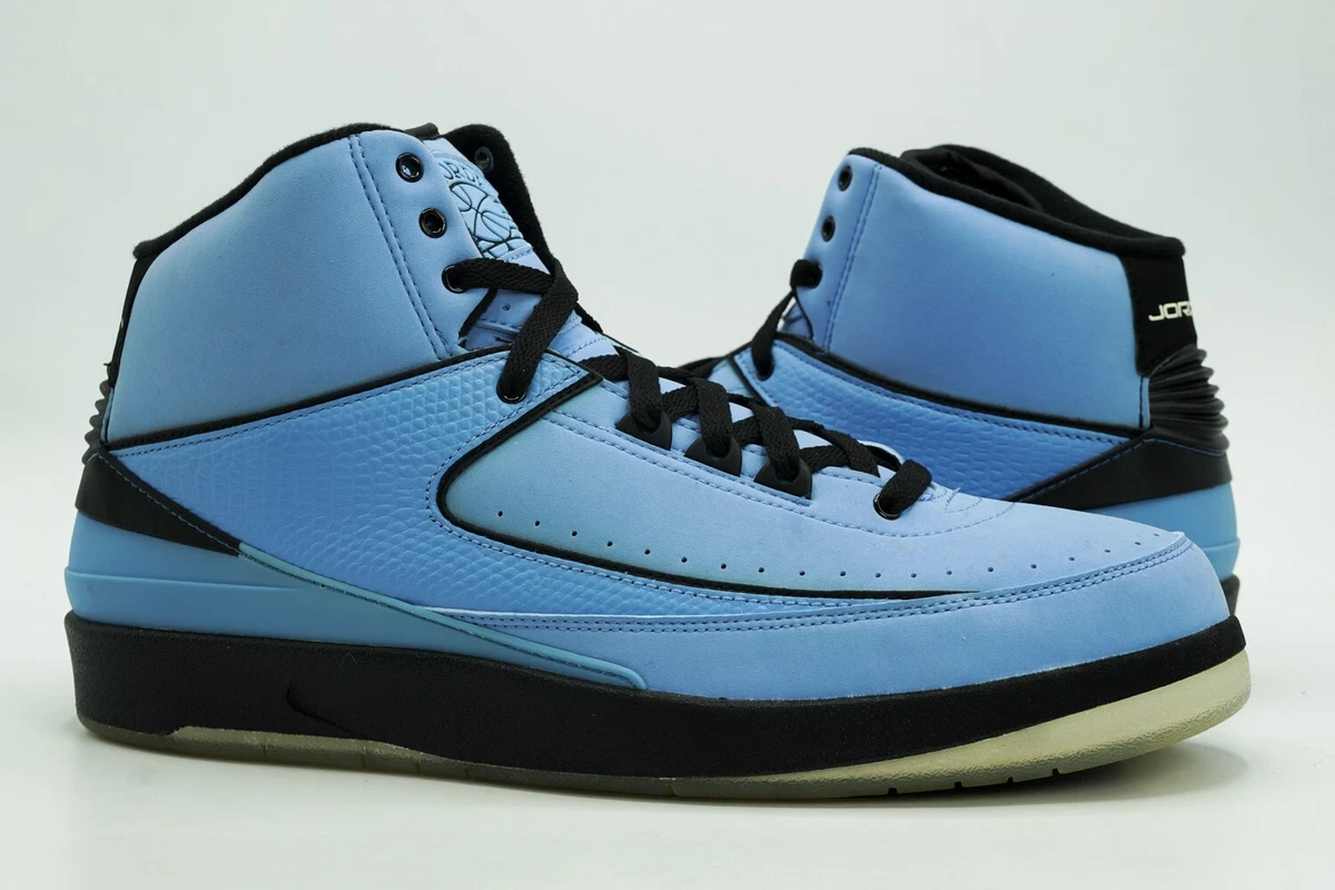AIR JORDAN 2 II RETRO QF NEW SIZE 10.5 UNIVERSITY BLUE BLACK WHITE 395709-401