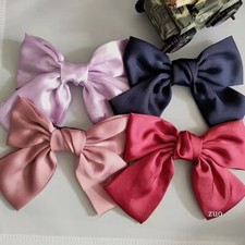 Big Bow Hair Clip Satin Barrette Hairpin Princess Ponytail Hair Accessories Girl