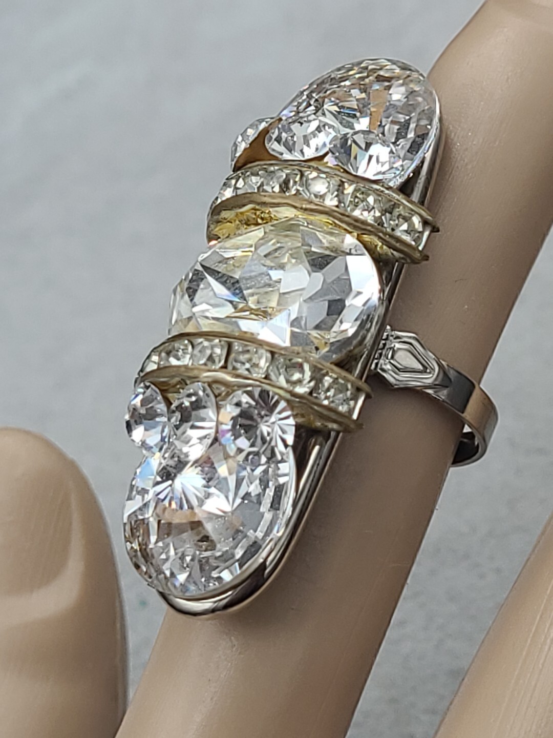 LARGE UNIQUE Costume Statement Piece Adjustable R… - image 1