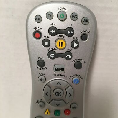 Att Remote Control Replacement AT&T RC1534801/00 U-Verse TV Remote ...