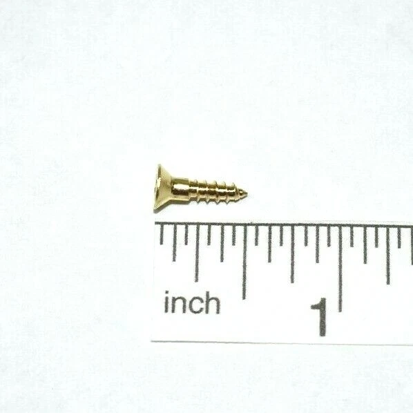 #5 x 1/2" cabeza plana avellanador latón macizo madera tornillos Phillips (cantidad 50-100) Foto 4 de 4