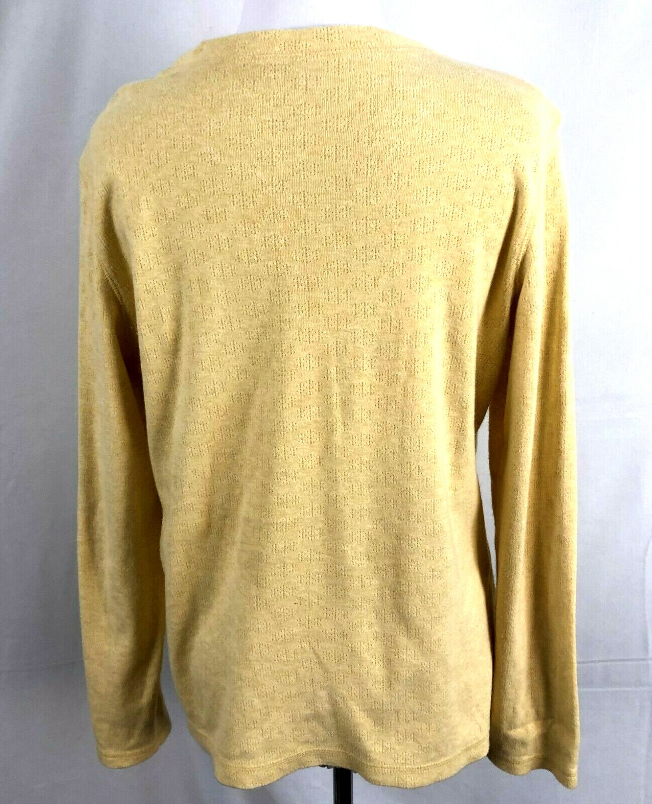 Pendleton Womens Pullover V Neck Top Solid Yellow… - image 2