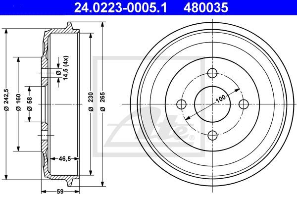 Tambours de frein arrière pour BMW 1502-2002 et 1600 TI en fonte d'acier d'origine
