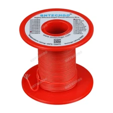 28 Gauge Flexible Silicone Wire Red 250 ft 600V 200 deg C Tinned Copper Wire