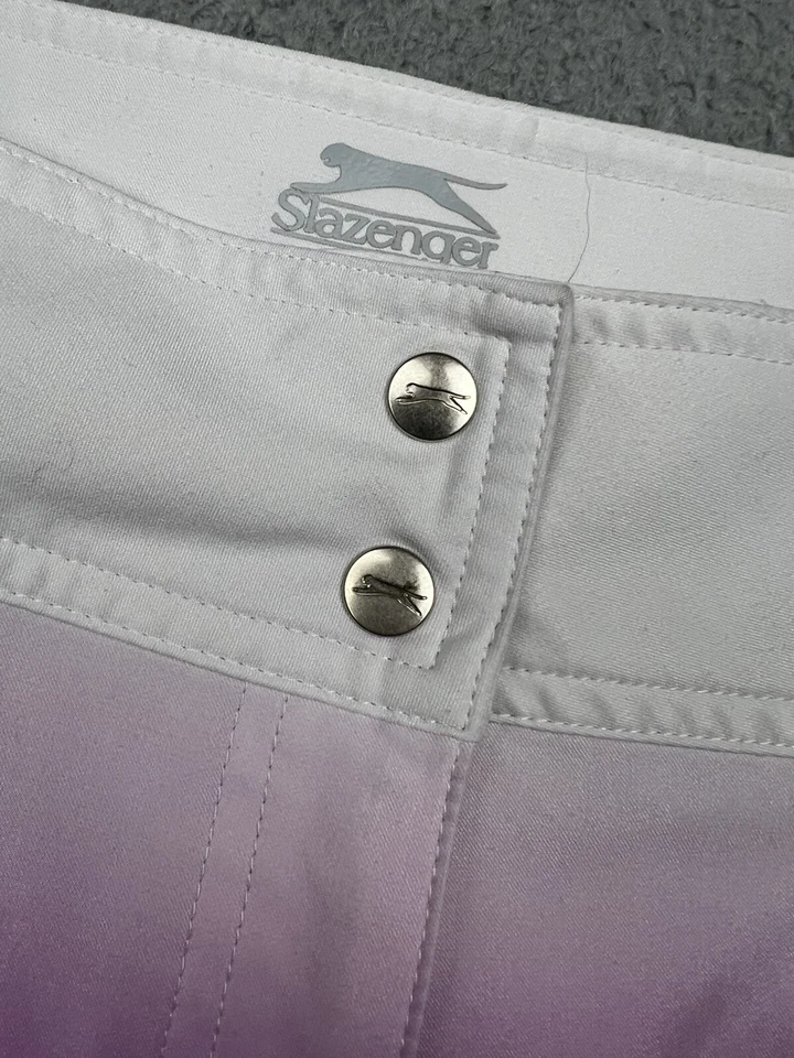 Pantalones Cortos de Golf Slazenger Para Mujer 10 Hombre Púrpura Blanco Elastizados Bolsillos Hombre Foto 2 de 4