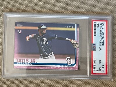 2019 Topps Mini Fernando Tatis Jr. #410 PINK RC 24/25 PSA 8