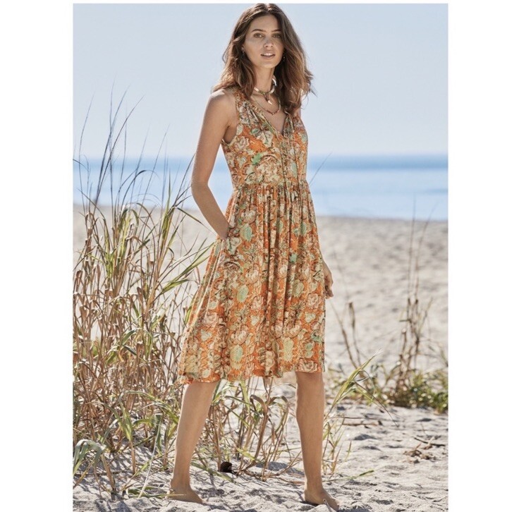 Peruvian Connection Matanzas Tank Dress Floral sz 8 Medium