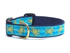 Up Country Dog Collar Sea Turtle Design Adjustable Made In USA XS S M L XL XXL