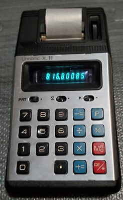 Vintage Unisonic XL-111 Printer Calculator Retro LED