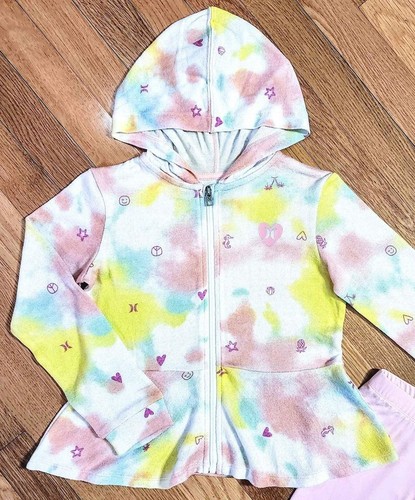 NEW HURLEY Little Girl Soft Knit Sweater Jacket Hoodie & Legging Pant Set, Pink - Picture 2 of 6