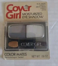 Vintage Cover Girl Color Mates Eye Shadow Duo Blue Retro 