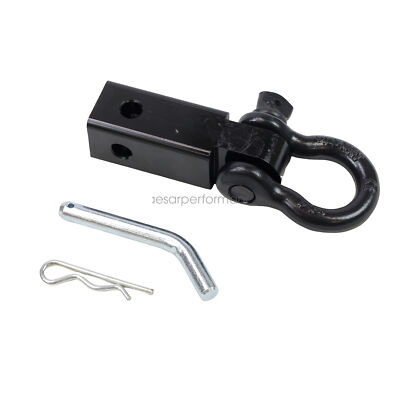 #ad 2quot; Trailer Hitch Receiver 3 4quot; D Ring Bow Shackle Heavy Duty Pulling $22.99