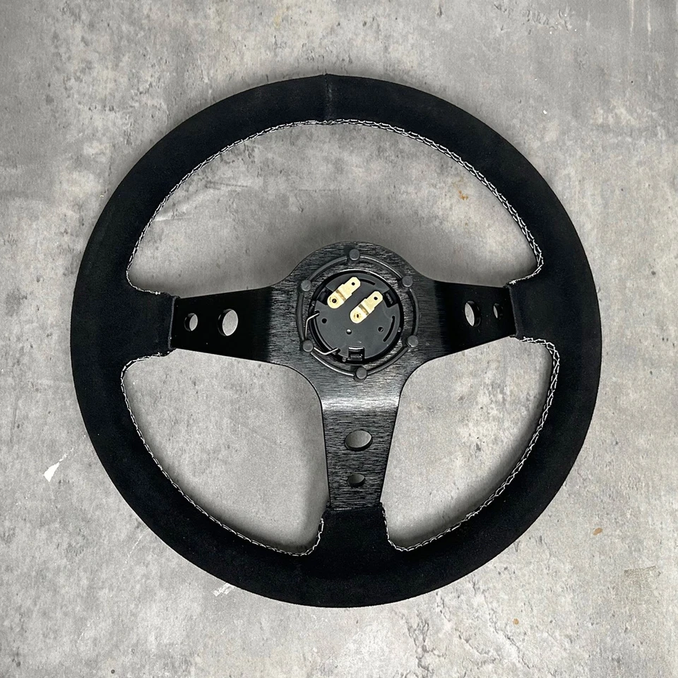 ГОНОЧНЫЙ BOYZ БЫСТРЫЙ ВЫПУСК 350 ММ 3 «ГЛУБОКАЯ ТАРЕЛКА ЗАМШЕВЫЙ ЧЕРНЫЙ ДРЕЙФ РУЛЕВОЕ КОЛЕСО США - Изображение 4 из 4