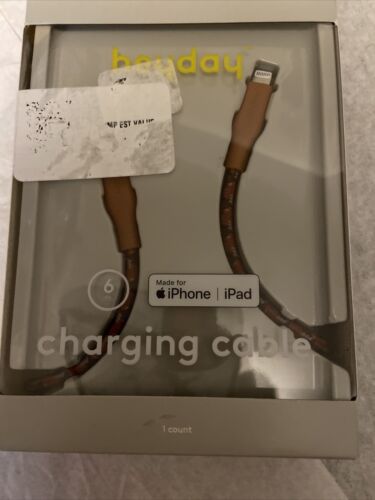 Heyday 6 piedi iPhone iPad cavo di ricarica intrecciato di alta qualità da Lightning a USB-C - Foto 1 di 3
