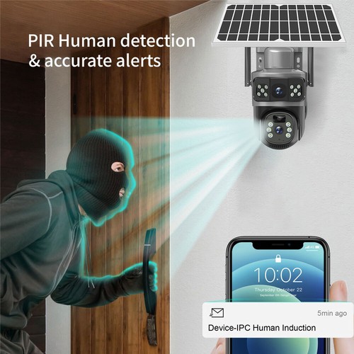 Solar Battery Powered Wireless WiFi Outdoor Pan/Tilt Home Security Camera System - Picture 65 of 71