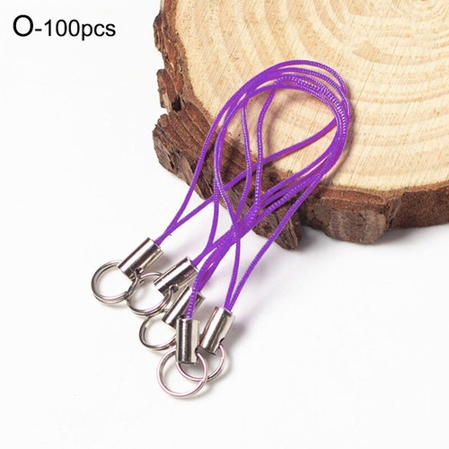 100 pièces lanière de poignet à main sangle string porte-clés ID nom étiquette badge porte-clés - Photo 24 sur 30