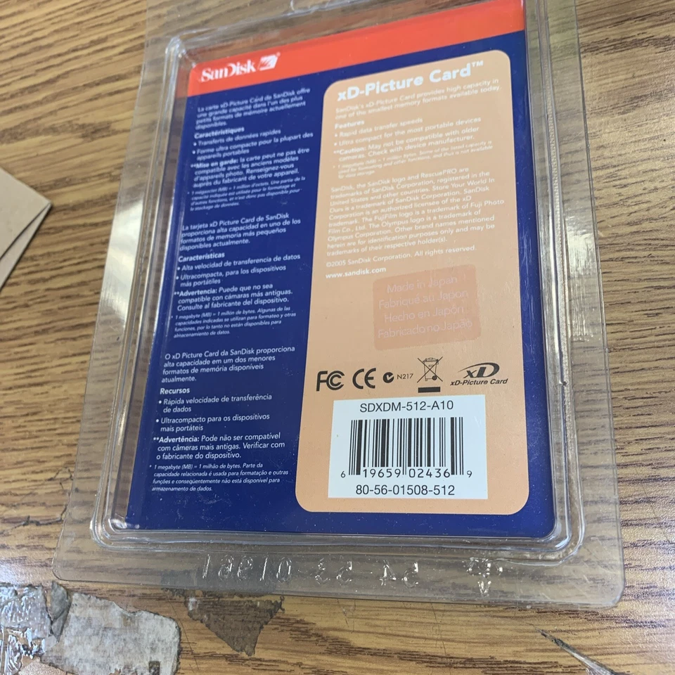 SanDisk XD Picture Card 512 MB Olympus Type M Brand New Free Shipping W13 Sealed - Image 2 of 4