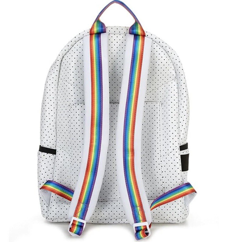 NEW parker and hyde Rainbow Stripe neoprene backpack MSRP 