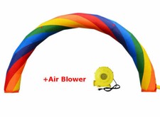 26X10 Foot Inflatable Rainbow Advertising Arch with 110V 370W Air Blower Garden
