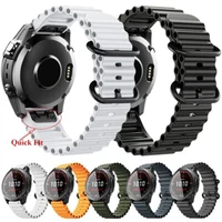 Ocean Silicone Band Quickfit Strap For Garmin Fenix 7 6 Pro 5 Plus 965 955 945