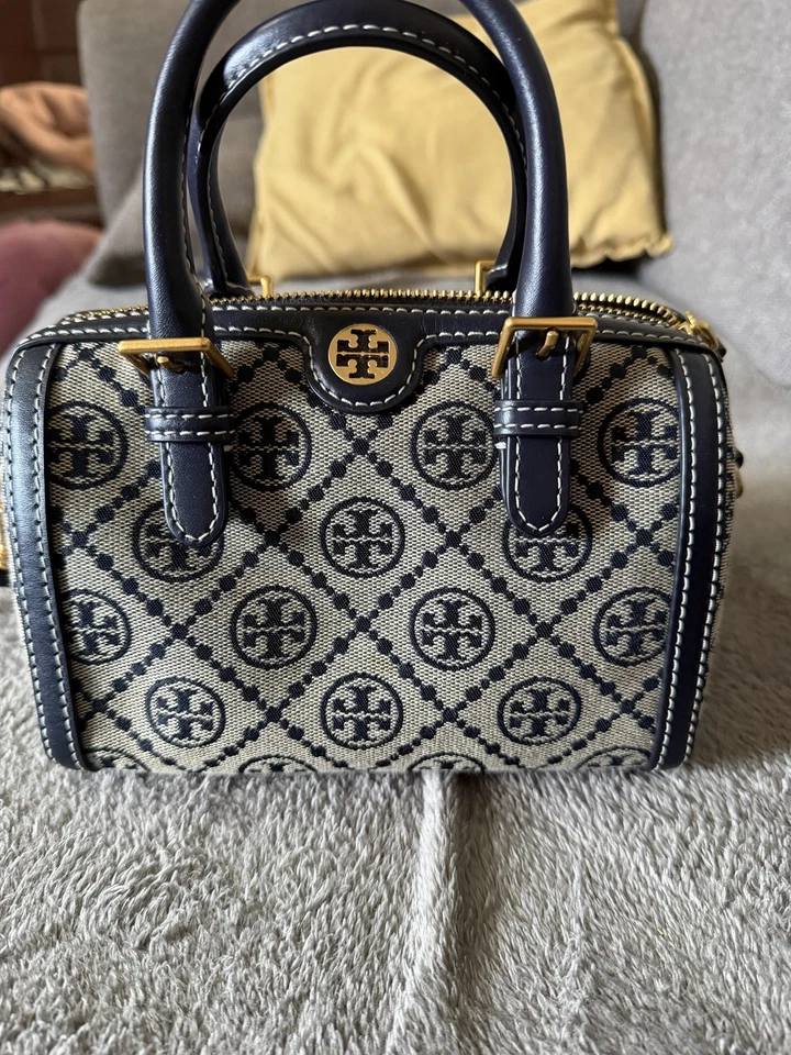 Tory Burch T Monogram Petite Barrel Bag, Small Tote, TB Bag - Image 3 of 4