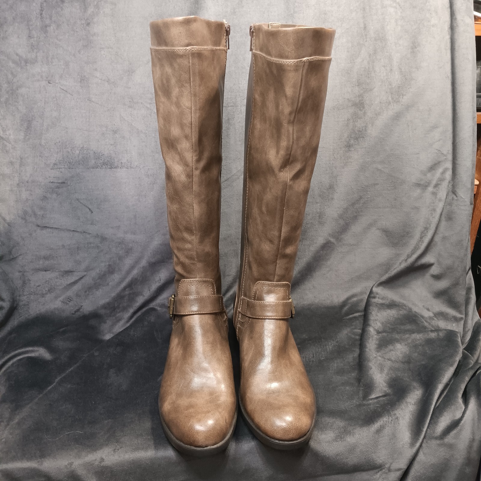 Kim Rogers Women's Casual Tall Riding Boots Brown Size 11 M WIDE CALF