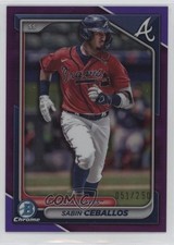 2024 Bowman Chrome Prospects Purple Refractor /250 Sabin Ceballos #BCP-130 15w9