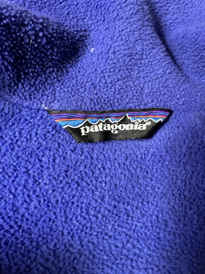 Vintage Patagonia Bomber Jacket Size Small Red Full Zip Blue Fleece Lined 90s - Image 3 of 3