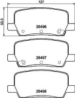 Hinterachse Hella 8DB 355 042-701 Bremsbelagsatz, Scheibenbremse FüR Tesla