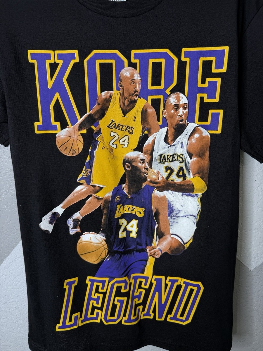 Kobe Bryant Mens Black Lakers Legend Graphic Tee Shirt Small NBA