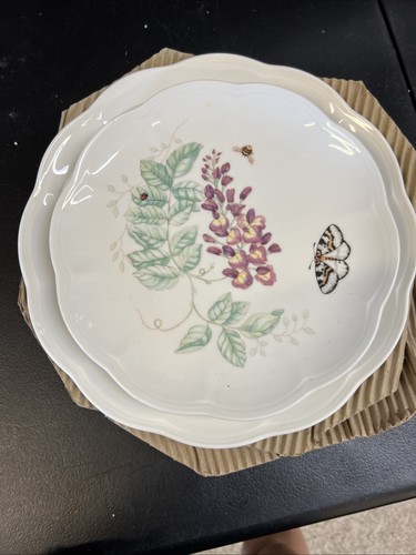 LENOX MARIPOSA PRADO ARROZ TAZÓN Y PLATOS PORCELANA FLORAL NUEVO - Imagen 8 de 18