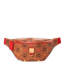 MCM Cognac Brown Spectrum Stark Skyoptic Visetos Belt Bag Authentic