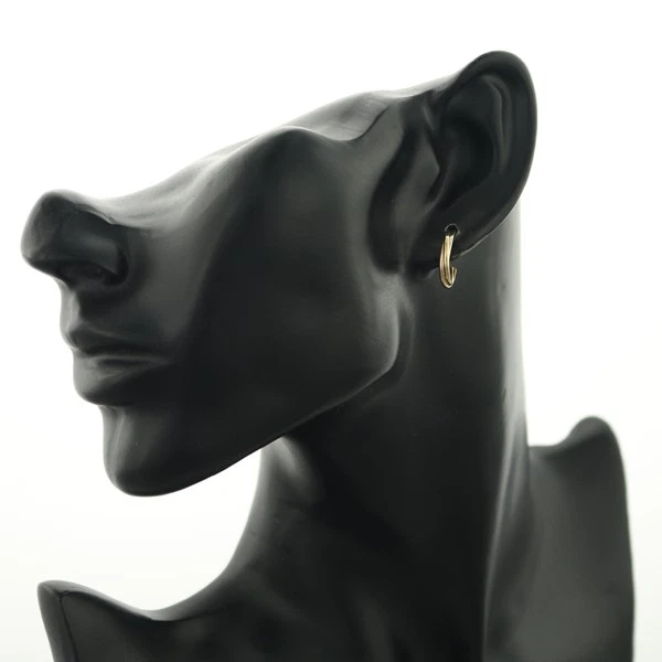 正品卡地亚耳环 Trinity 3 色环单 18K YG/WG/RG  — 第 4/4 张图片