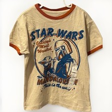 Star Wars Baby Yoda Grogu Graphic Logo Print T-shirt Pullover Kid Sz XS NWT