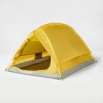Палатка Embark Dome Tent 2-местная переносная Желтая с каркасом, водонепроницаемая для кемпинга