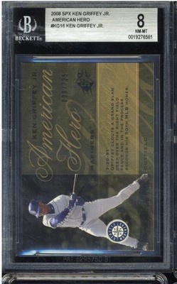 KEN GRIFFEY JR. 2008 Spx American Hero /725 BGS 8