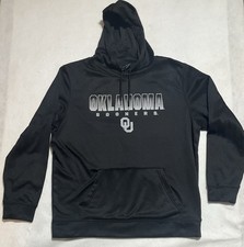 Colosseum Oklahoma Sooners Black Hoodie Men  s XL Kangaroo Pockets Pullover OU Te