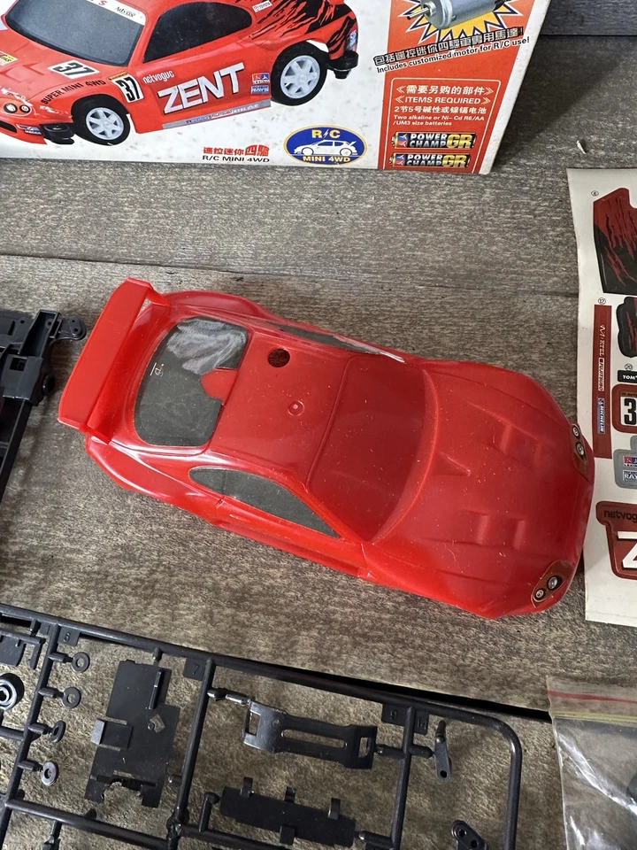 Vintage Lexing RC Mini 4wd Zent Tom’s Toyota Supra TR-1 Assembly Kit No 10 - Image 3 of 4