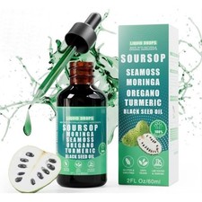 Soursop Pure Liquid Drops.10-in-1 Herbal Blend for Immune  Wellness Support