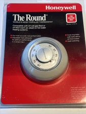 Vintage Honeywell Manual Thermostat CT87A The Round For Heating Only Made in USA