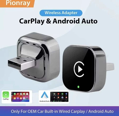 Wireless CarPlay & Android Auto Adapter – 2-in-1 USB Dongle