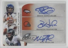 2012 Platinum Triple 10/10 Brock Osweiler Brandon Weeden Nick Foles Auto 0c3