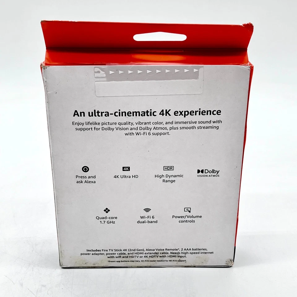 NEW Amazon Fire TV Stick 2nd Gen 4K Wi-Fi 6 Alexa Voice Remote - Image 2 of 4