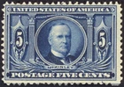 US Scott 326 Mint NG 5c dark blue McKinley Lot Z400 bhmstamps