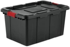 27 Gallon Plastic Storage Bins with Lids 4 Pack
